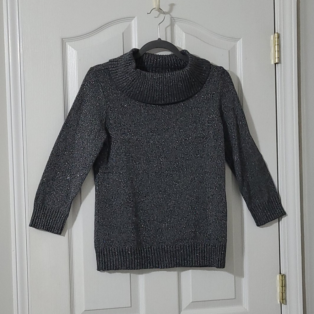 Charter Club 3/4 Sleeve Cowl Neck Petite Medium